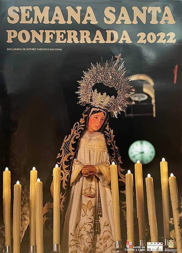 Cartel promocional de la Semana Santa de Ponferrada #Leónesp, declarada de Interés Turístico Nacional <a href="/semanasantaponf/">Semana Santa Ponferrada</a> <a href="/AytoPonferrada/">Ayto. de Ponferrada</a>