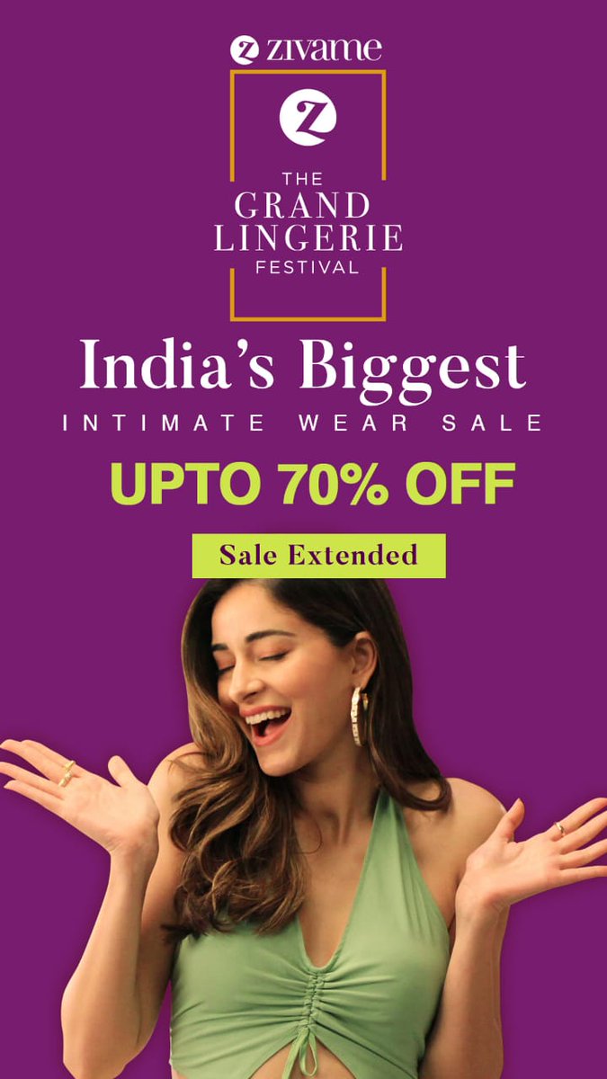 GSMmallhyd's tweet photo. @officalzivame In need of a lingerie wardrobe refresh? Your timing couldn't be better because India's biggest intimate wear sale is Extended!!! Get up to 70% off at Zivame's Grand Lingerie Festival on 15000+ Styles from the best brands! Strapless, Push up or T-shirt Bras!!! https://t.co/2U5svudtu8