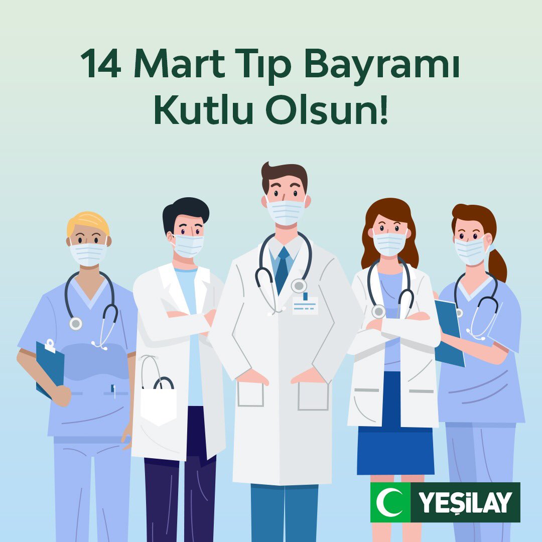 1920yesilay's tweet photo. En zor zamanlarda, büyük bir özveri ile çalışan tüm sağlık çalışanlarımızın #14MartTıpBayramı kutlu olsun.

#Yeşilay https://t.co/6WXp5AFj8L