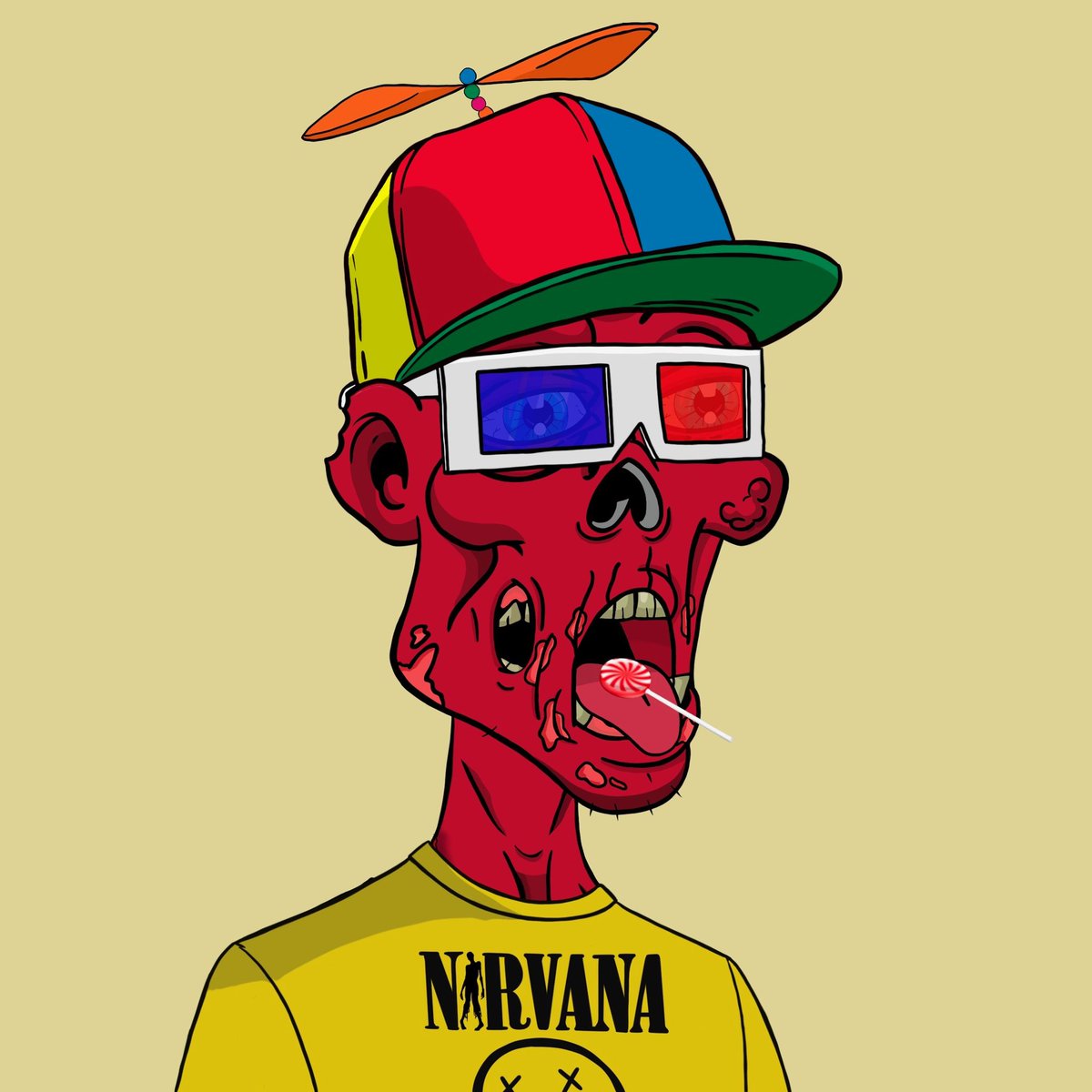 This is my <a href="/WokeZombies/">Woke Zombies</a> #NewProfilePic 🪰🔥check them out!! #zombies #wokezombie #lfg #Nirvana #spinnerhats #3DNFT