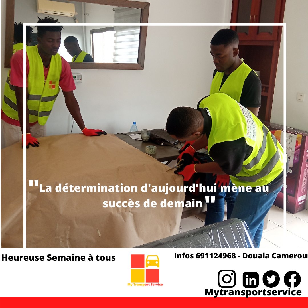 MyTransportServ's tweet photo. Nouvelle semaine - Nouveau challenge - excellente journée à vous. 

#MyTransportService #Optezpourlasérénité #sociétédedéménagement https://t.co/etoRe6VWKo