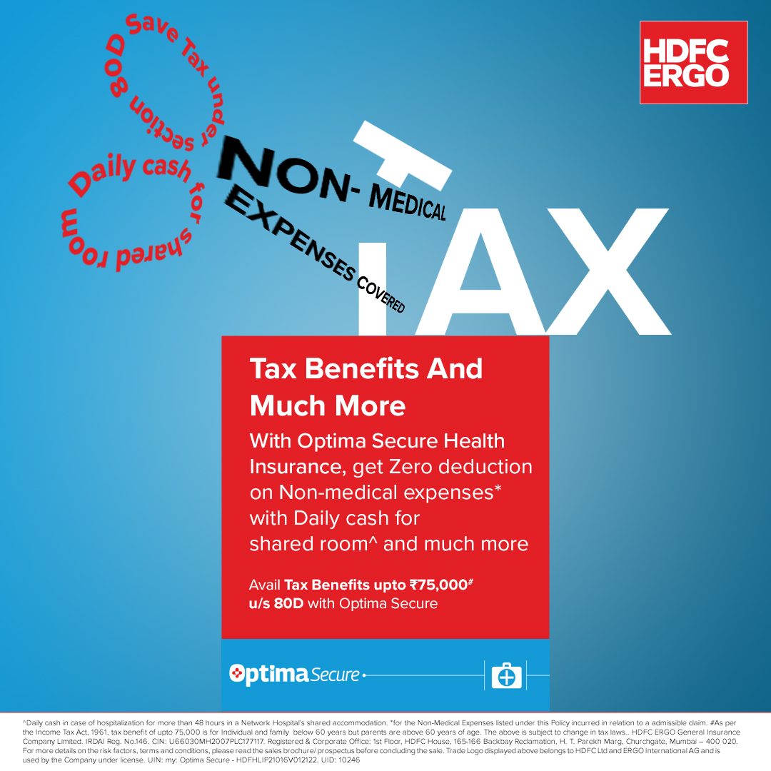 HDFCERGOGIC's tweet photo. Happiness comes in all shapes and sizes! With Optima Secure #HealthInsurance, you can #SaveTax plus avail of benefits SO MUCH like Zero Deduction on non-medical expenses, you get daily cash on hospitalisation for a shared room. Get #OptimaSecure today: https://t.co/8QwMqUQDSz https://t.co/gUN65iQtpm