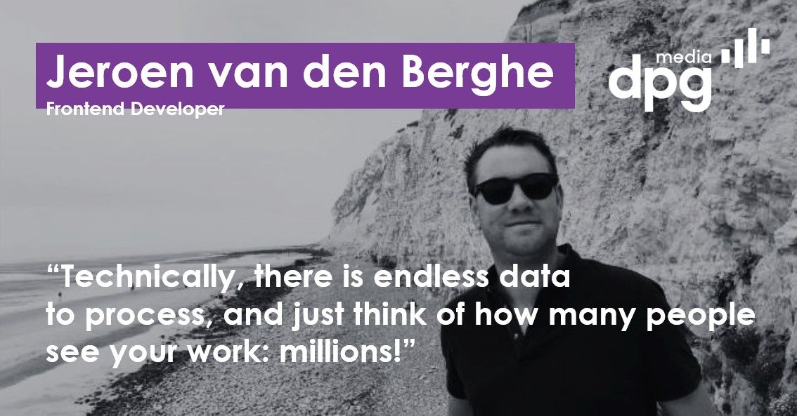What's so good about working at DPG Media? Well, if you'd ask Frontend Developer Jeroen van den Berghe - which we did - he'd say it's the work-life balance, the freedom to plan his work as he sees appropriate, and the enormous reach buff.ly/3p8Clyt

#workintech #workplace