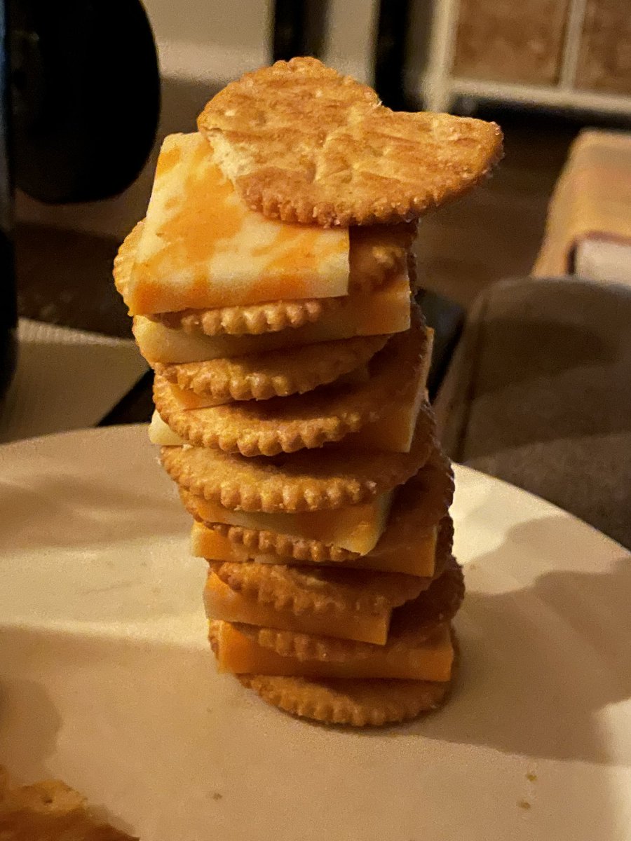 QSnackz's tweet photo. The Leaning Tower of Cheeza. #simplesnackz #offgrid #lakesnackz #isolatedsnackz https://t.co/fAnr19tbV2