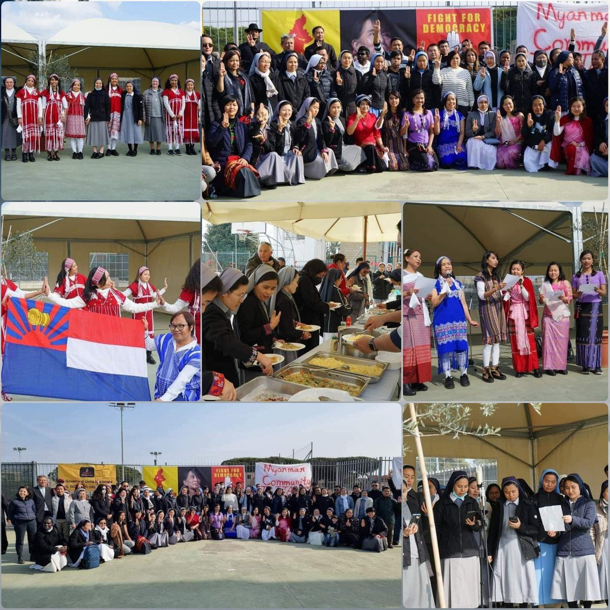 derivakelly's tweet photo. Myanmar Nationalities gathered together and held the interfaith prayer and fundraiser at Rome, Italy, on March 13.  

#HelpMyanmarIDPs #2022Mar14Coup #WhatsHappeningInMyanmar https://t.co/xv4MagzHlK