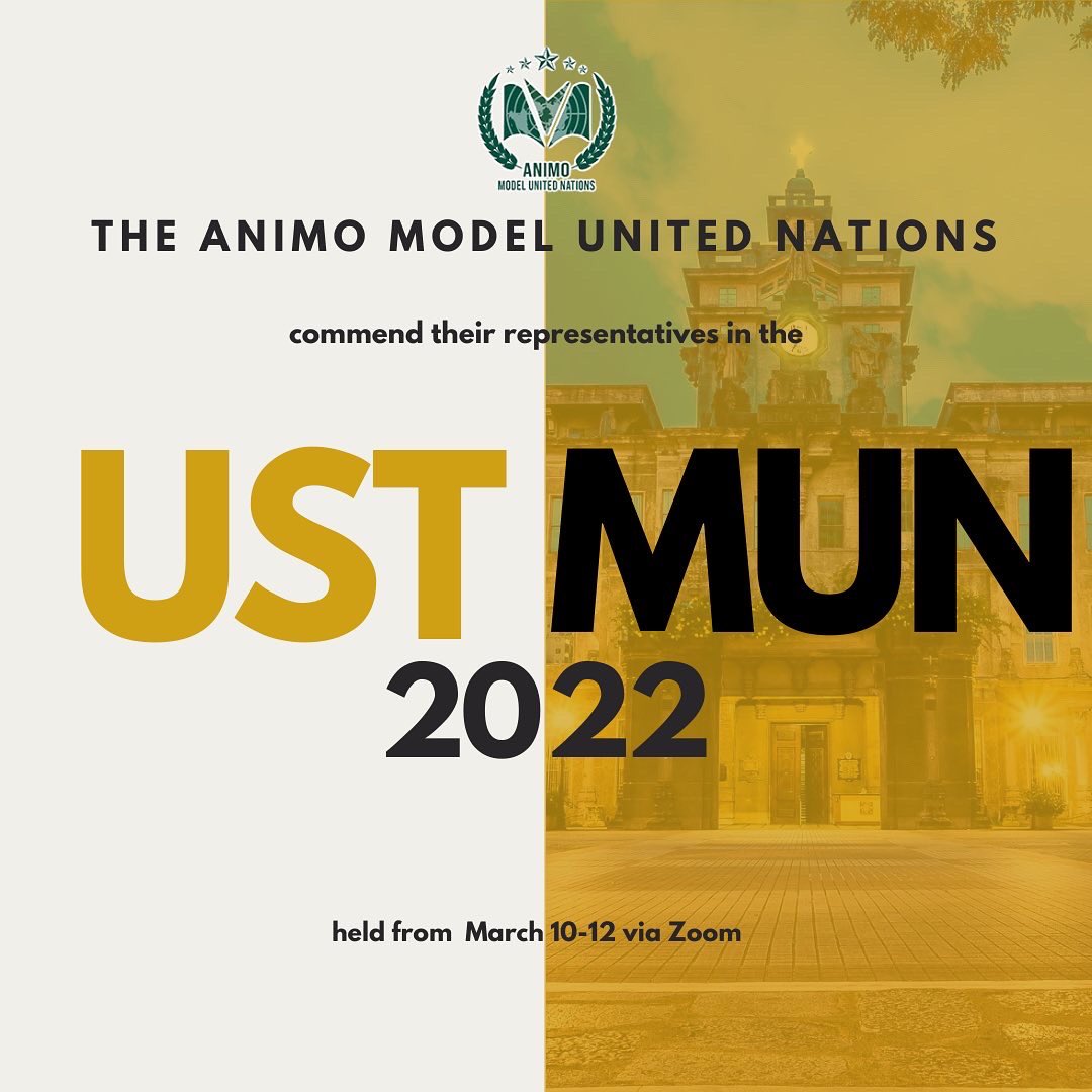 animomun's tweet photo. THREE FOR THREE FOR ANIMUN!

On March 10-12 2022 🗓, the Animo Model United Nations delegation participated in USTMUN2021, a three-day long conference hosted by the University of Santo Tomas. 👩🏼‍💼 https://t.co/gYcLZcyCFO