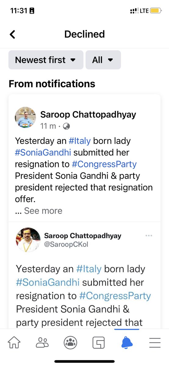 SaroopCKol's tweet photo. ..
@RSSorg for your kind information your #Facebook group is #ProCongress, very sad but its the fact & this type of things are not acceptable at all.😞
@DrMohanBhagwat @narendramodi @irakeshbose @amitmalviya @tathagata2 @NishantAvasthi1 @azad_nishant @monidipadey @AnupSaha_BJYM https://t.co/NC11aOvb96
