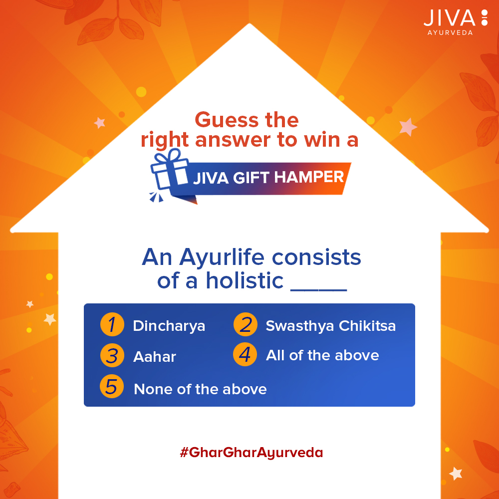 JivaAyurveda's tweet photo. Turn to the #AyurLife with the #GharGharAyurveda movement &amp; reap the benefits of holistic well-being. Participate now &amp; stand a chance to win an exclusive Jiva gift hamper!

1. Comment with the right answer
2. Tag 2 friends
3. Follow @JivaAyurveda 

The contest ends on 17th March https://t.co/wOGP6hQB0H
