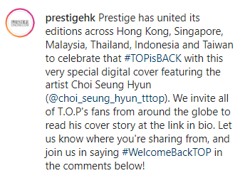 TABISBROWSCAR's tweet photo. PrestigeHK has united its editions across Hong Kong, Singapore, Malaysia, Thailand, Indonesia, and Taiwan. Let's drop the ht #WelcomeBackTOP under this post!
👉 https://t.co/gBdnQPdHNH https://t.co/Qhe4frTnw5