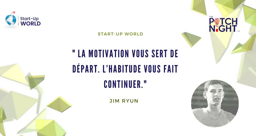 StartupWorldFR's tweet photo. Ne compter que sur la motivation pour réussir est suicidaire.
"La motivation nous sert de départ. L'habitude vous fait continuer.''
Bon début de semaine!
#Start_Up_WORLD
#PitchNightParis #BeautyTech https://t.co/PKry0iH1E5