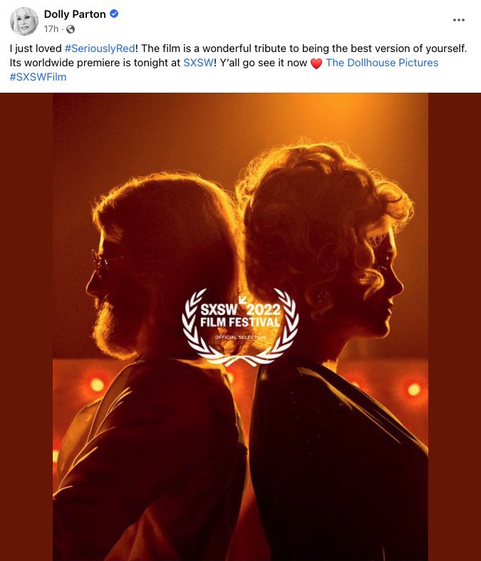 MrJackChristian's tweet photo. By far the hottest premiere at @sxsw! And when @DollyParton tells you to go see it... you go see it! Congrats @Dollhouse_AU! 🔥👏

#SeriouslyRed @jess_carrera @krew_boylan @MsDJMcPherson @filmologyfin https://t.co/MeEPoIrWUG