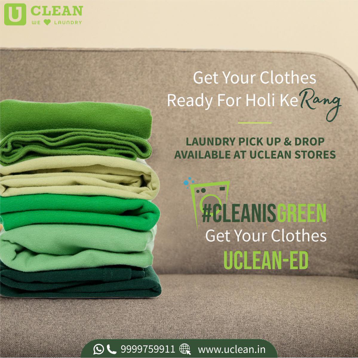 UCleanIndia's tweet photo. Holi is just around the corner! Have you got your clothes ready for Holi Ke Rang, yet? ๐๐ #CleanIsGreen
Get professional laundry and dry cleaning services this holi at the tap of a button at https://t.co/5UhXxHM8jE ๐จ๐ปโ๐ป ๐๐ผโโ๏ธ
#UClean #WeLoveLaundry #LaundryLove #laundry https://t.co/CXGzMDg0d9