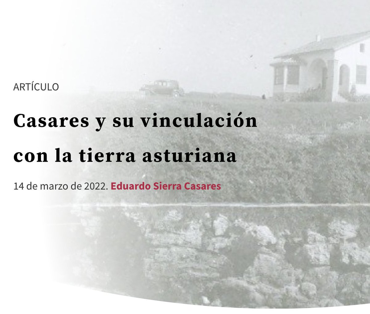 Compartimos un artículo con especial ilusión, la vinculación de #JulioCasares con Asturias. 
Eduardo Sierra Casares cuenta como su abuelo llegó a la aldea de La Isla en Colunga, y como se enamoró de estas tierras donde se construyó una preciosa casa.
📣 juliocasares.es/casares-y-su-v…
