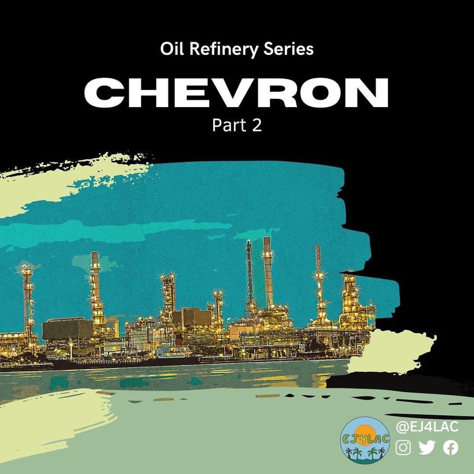 EJ4LAC's tweet photo. Today we are continuing our Oil Refinery Series with Chevron. Swipe to learn more about the refinery’s repercussions and the political action that has been taken. 🏭 (1/2)
.
.
.
#oilrefinery #environmentaljustice #richmondca #ej4lac #scaqmd #chevron https://t.co/fd0IAQsNn0