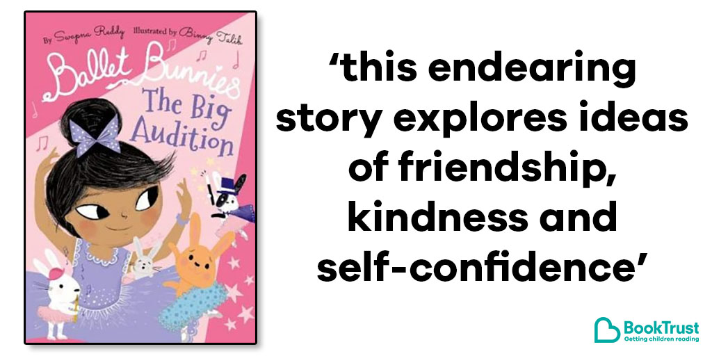 Our #BookOfTheDay is the new #BalletBunnies story from Swapna Reddy (@SwapnaHaddow) and Binny Talib!

With a sweet tale and charming artwork, #TheBigAudition is perfect for youngsters who love ballet, bunnies or magical storytelling: booktrust.org.uk/book/b/ballet-… <a href="/OxfordChildrens/">Oxford Children's Books</a>