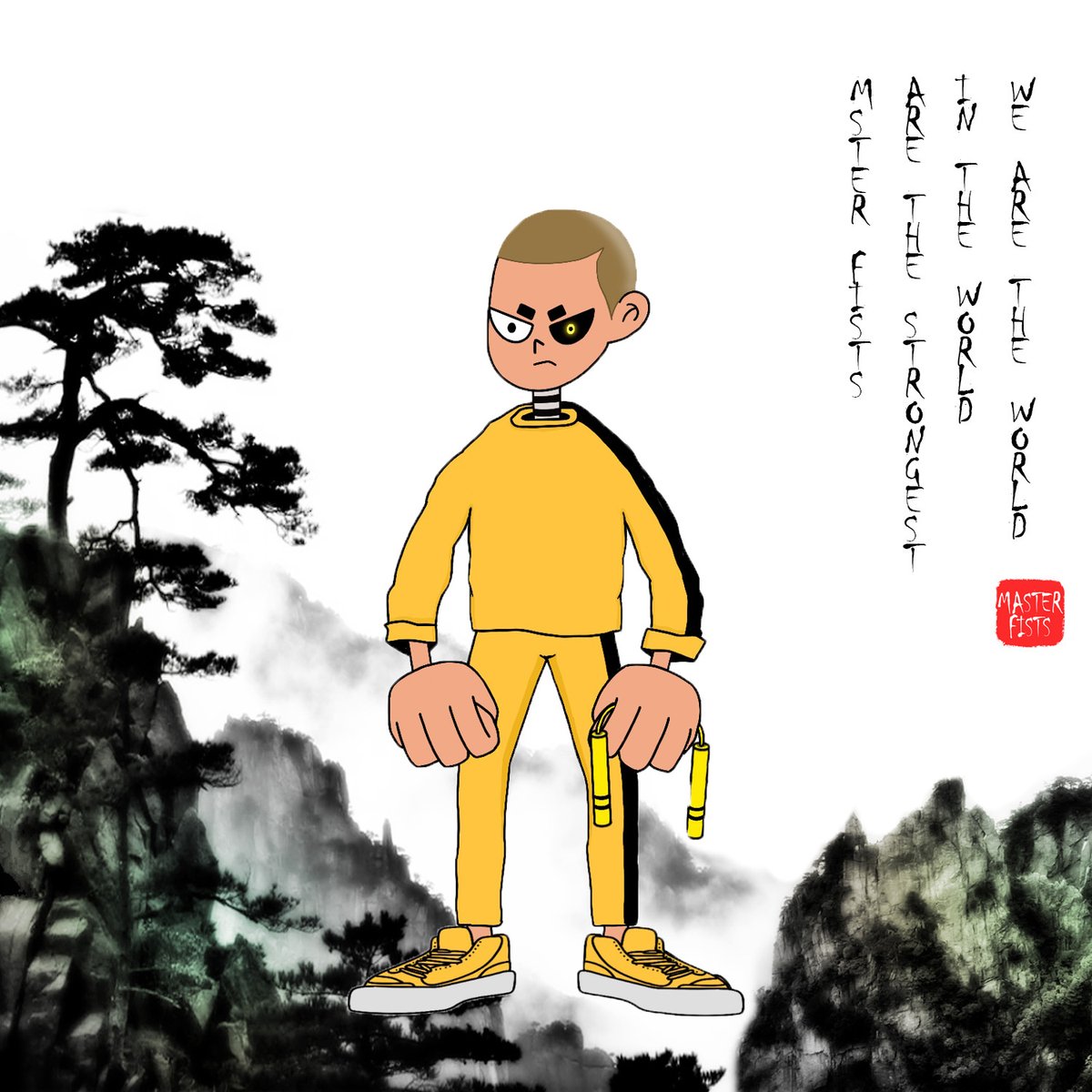 firen_bubu's tweet photo. Day_1
Beyond the dimension, he went to Bruce Lee, who is known to be strong.  It was a tough fight. He took Bruce Lee's yellow training suit. The subject is uncomfortable with the tight training suit.
#nft #RecordofMemories https://t.co/mhHOXjQBNI