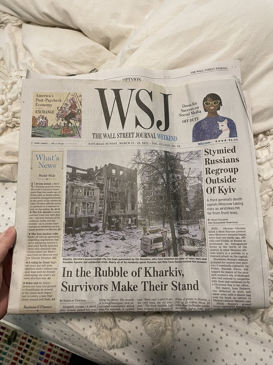 ahyang22's tweet photo. #Globalstudies150 I never thought I’d be one to be excited about the weekly paper... Recently, that has changed! Each week my friend and I analyze the WSJ newspaper FOR FUN! Since everything is digital nowadays, I find physical newspapers appealing and nostalgic! https://t.co/260jYanmdN
