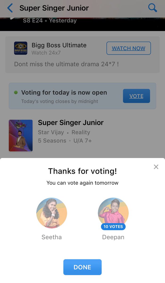 vish_cosmos's tweet photo. #supersingerjunior8 
Makale !!! Please do vote for Deepan and help him continue his journey❤️

Voting line closes by midnight Today📌

#SuperSinger #supersingerjunior #mediamason @MediaMasons https://t.co/kqB3mJQ5PS
