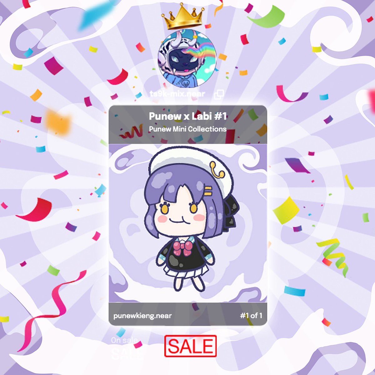 🌟🌟congratulations🌟🌟
Thank you for support
ขอบคุณที่รับ ตะน้อน Punew mini x Labi ไปดูแลนะงับ ใจฟูตอนหน้าร้อนมันดีจริมๆ  🥰❤️ <a href="/ParasHQ/">Paras 🟩🟧</a> 
#NFTCommmunity #nftthailand 
#paras #MINIでよかった
x.com/jeabjee1/statu…