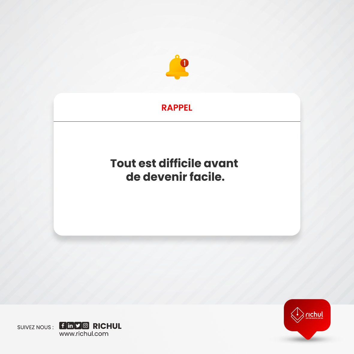 richulofficial's tweet photo. 🔔 Petit rappel important pour débuter la semaine. 

#Richul #designergraphique https://t.co/Dj46bxhspP