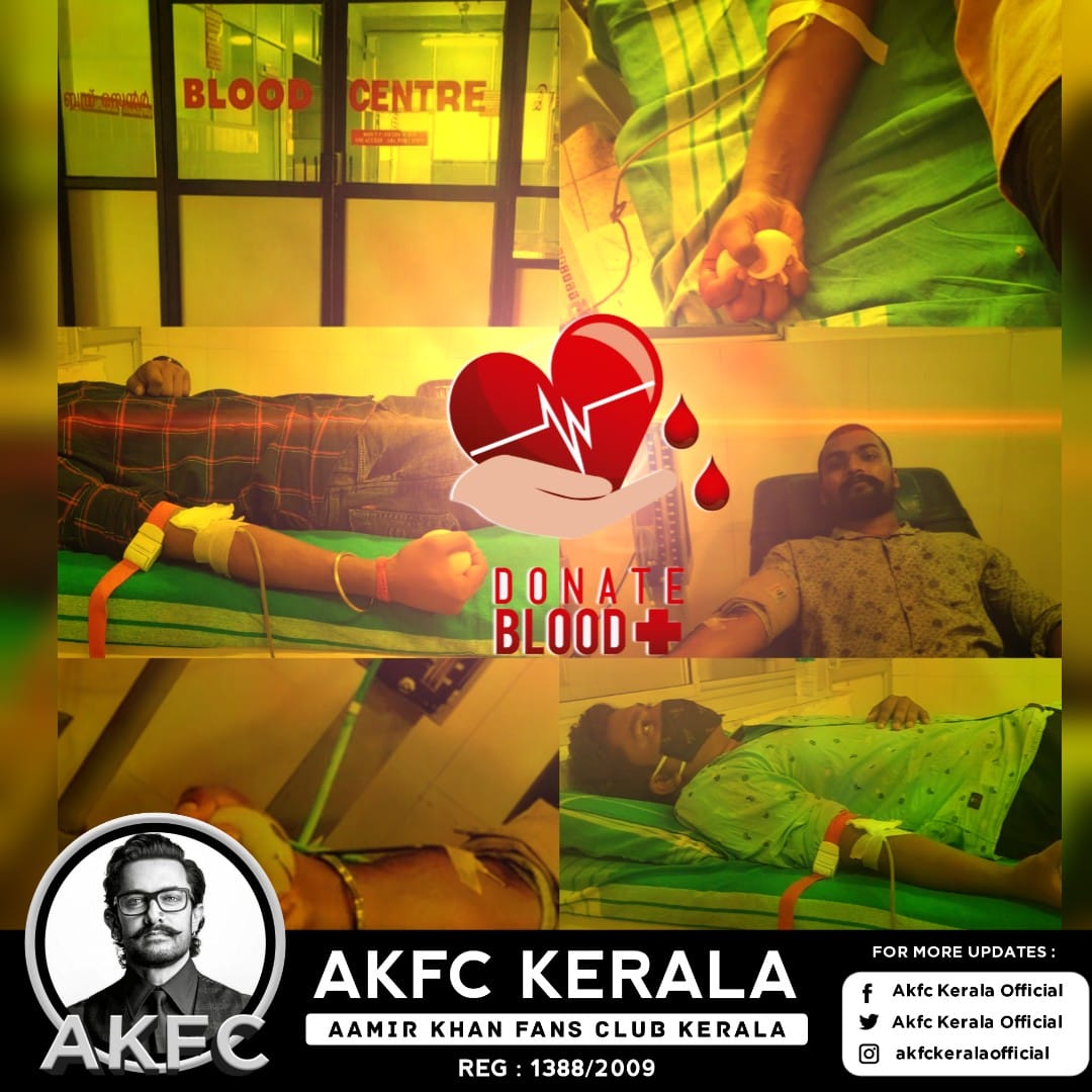 Happy to let everyone know that representing the whole Aamir fans all across the globe, #AamirKhan fans #Kerala had donated blood on #AamirKhanBirthday expressing our #love to our #idol

#HappyBirthdayAamirKhan