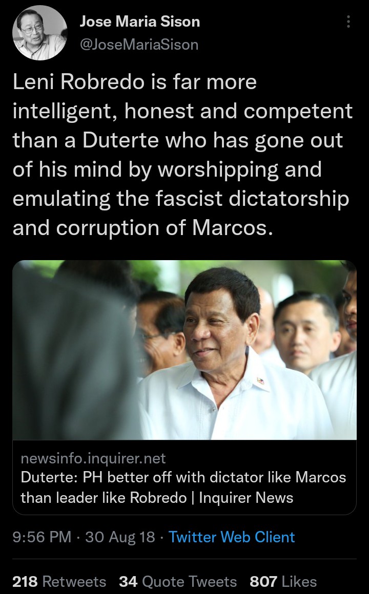 rgmmju's tweet photo. Coming from you @JoseMariaSison who belongs to a group identified by the US State Dept and EU as a terrorist organization?  Kayo ang mga tunay na #SalotNgBayan.
#NoToLeniKiko2022 
#CPPNPANDFSALOT https://t.co/OeroT2YH6Z