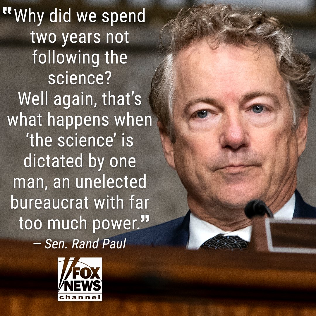 FoxNews's tweet image. 'FAR TOO MUCH POWER': Sen. @RandPaul blasts Dr. Fauci, introduces amendment to eliminate his position and prevent others from becoming health 'dictators-in-chief.' fxn.ws/34DMyx5