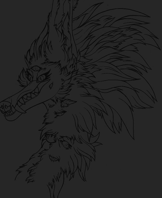 Jacolf's tweet photo. Another sneakilly peakilly of a very detailed personal piece I'm working on. Soooon.
#ArtofJacolf #HellJackal #Monster #HellCreature https://t.co/6SU7MFBAyy