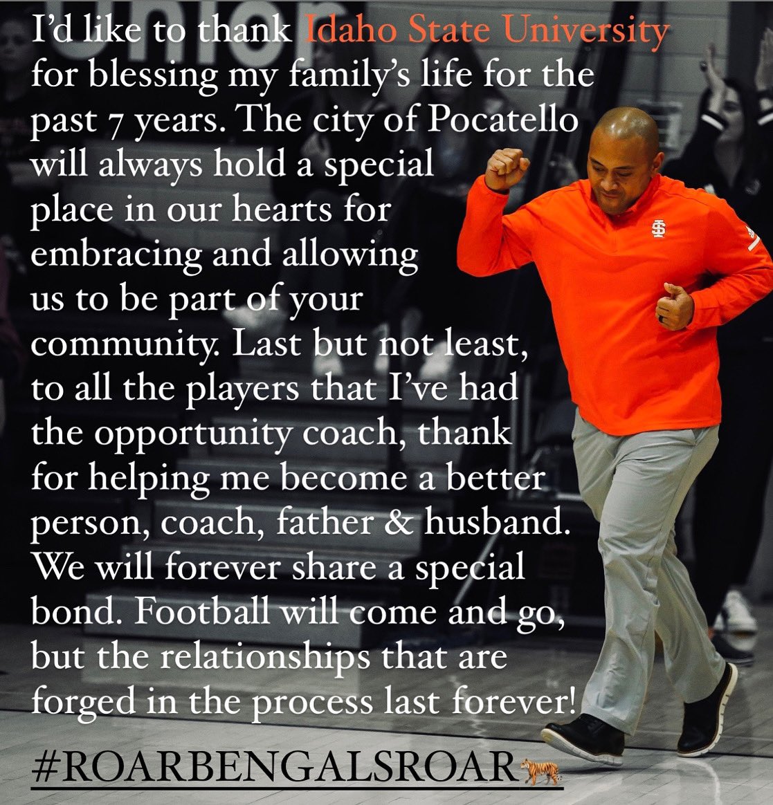 THANK YOU‼️ <a href="/IdahoStateU/">Idaho State University</a> / <a href="/ISUBengals/">Idaho State Athletics</a> &amp;  @IdahoStateFB 

🙏🏽❤️🐅