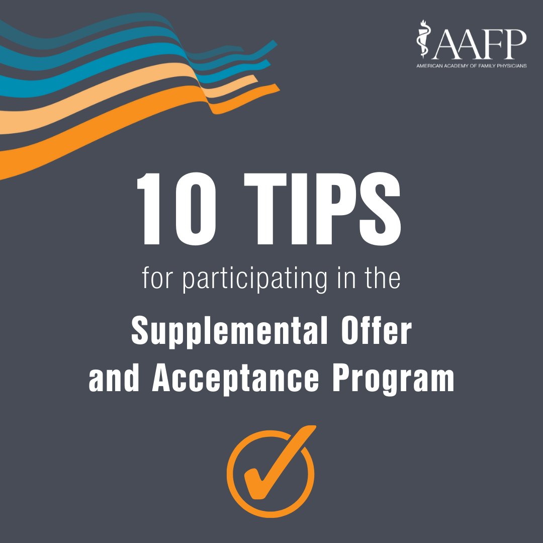 Today you'll learn if—but not where—you matched. If you find you didn’t match, don’t panic. There’s still the Supplemental Offer and Acceptance Program® (SOAP®). Here are 10 tips to help you navigate Match week: aafp.org/students-resid… #Match2022