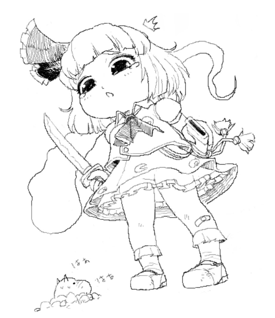 じゃあみょんの白黒過去絵で・・・ #ホワイトデーは銀髪白髪を愛でる日 