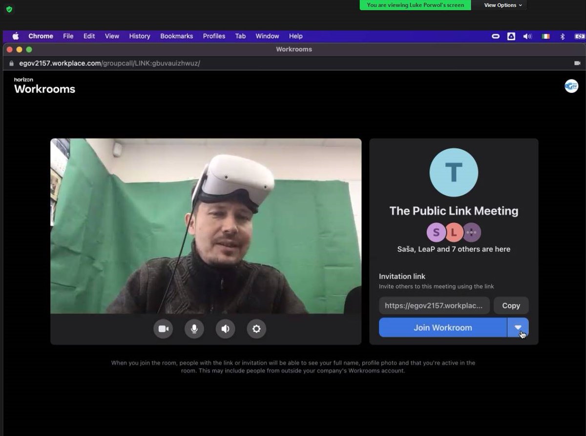 ERNACT's tweet photo. #ThePublicLink partnership is exploring the use virtual reality, #VR tools to get closer & more present to the citizen.
#TPLproject partners tried #HorizonWorkrooms. A virtual meeting space where people can work together from anywhere & can join a meeting in VR as an #avatar! https://t.co/6GcLeyhgWD