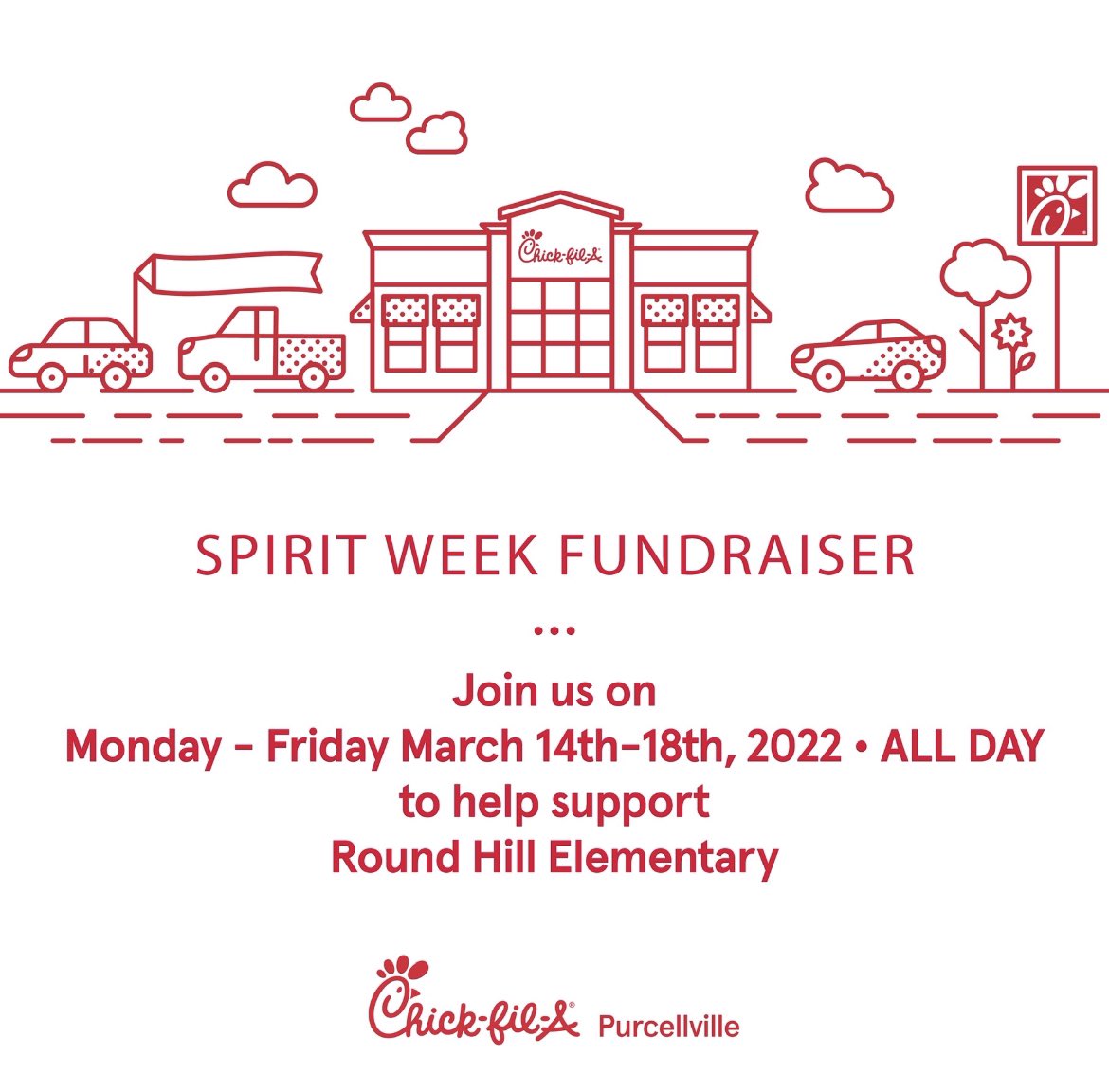 RHES is excited for the upcoming staff volleyball game against Emerick!  Before the team takes the court though, we will be going up against them all week at Chick-Fil-A. Just mention RHES when ordering or type "RHES Spirit Week" in the notes on mobile orders.

💚🐻💙Thank you!!
