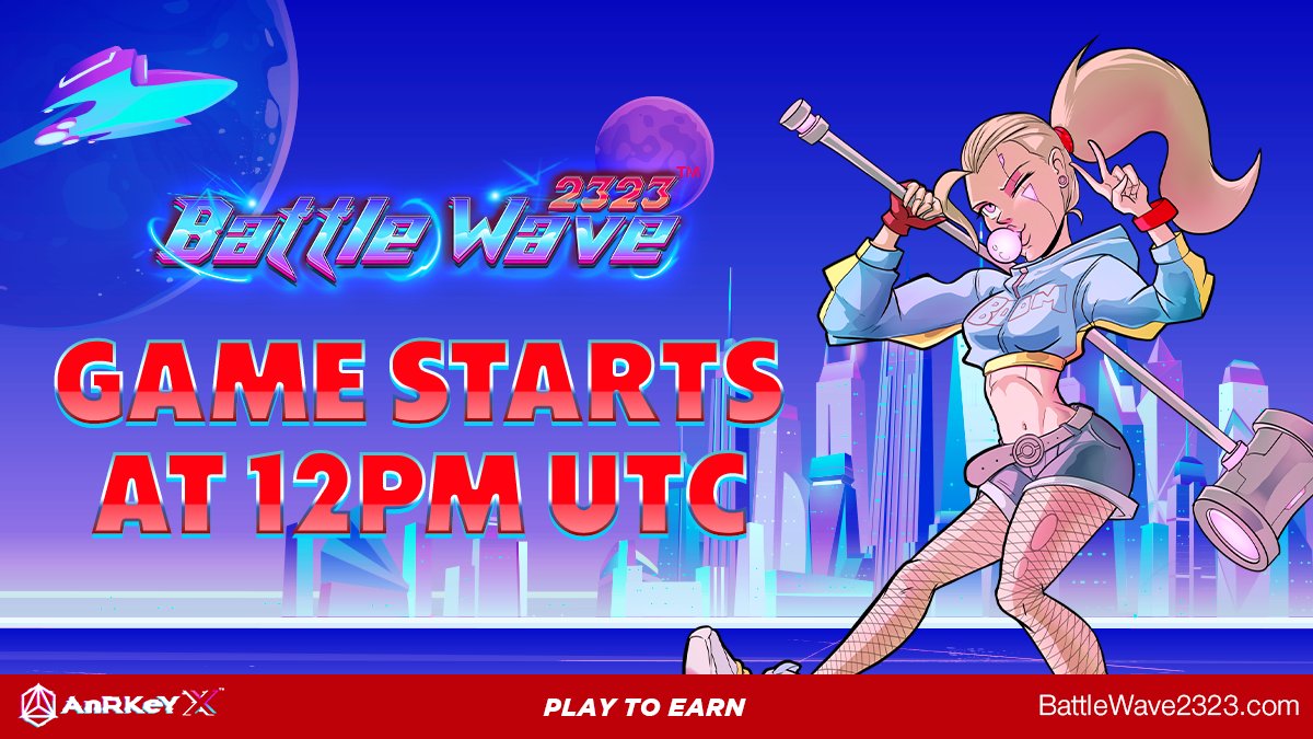AnRKeyX's tweet photo. 🚨 WIN Big This Week in Battle Wave 2323!

💥 A new game of Battle Wave 2323 goes LIVE today 12PM UTC!

👀 Check out Cyber Arena v.2 Dev Update! https://t.co/AQhrPG27OV 

PLAY HERE: https://t.co/T4GxEpAWse

#PlaytoEarn #DeFi #NFT #GameFi https://t.co/ssCdQlQ45a