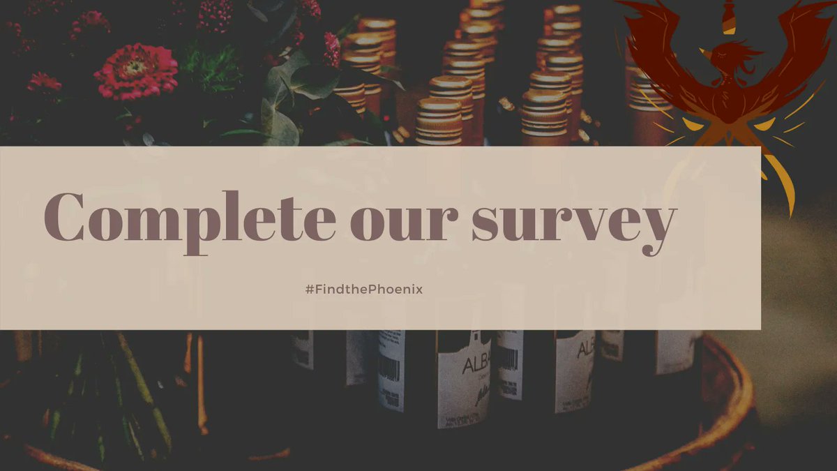 Phoenix_Brew's tweet photo. Please fill in our survey to get a free prize.

https://t.co/KPKTjZHf5T

 #FindthePhoenix #wine #winebar #phoenix #brew #bar #beverages #exoticdrinks #europe #potions #products #brewery https://t.co/jL6TIii6Tt