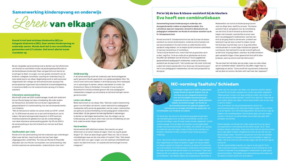 Geen standaard jaarverslag maar een echt magazine, dat je meteen als representatie- en promotiemiddel kunt inzetten. <a href="/LeuksteOpvang/">Kinderopvang Mundo</a> in Rijnmond durfde het aan. Boeiende verhalen in afwisselende genres laten zien hoe bijzonder en eigenzinnig Mundo is. Drie vliegen in één klap.