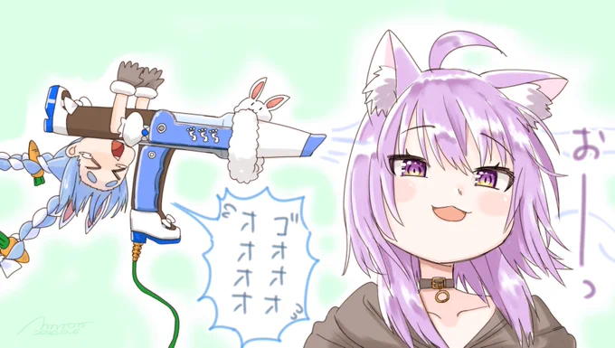 昔お蔵入りした絵です(モノマネ当てるやつ) #ぺこらーと #絵かゆ 