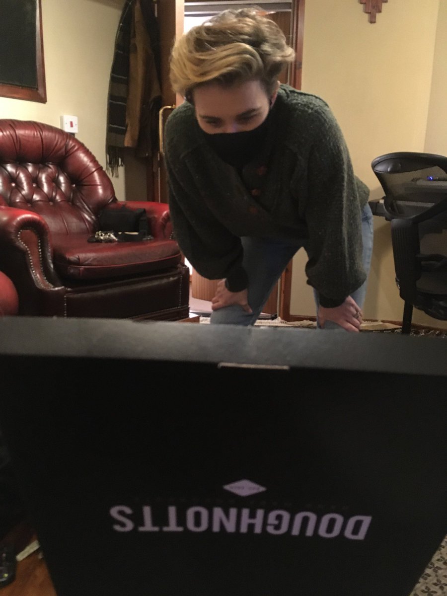 sirloinfilms's tweet photo. This feels so long ago now. Wearing masks, stuffing @Doughnotts and recording @Vicky_McClure’s lines for Good Grief. 
Our amazing partners @FSFundraising will be sharing our 1st official trailer on Wednesday, so keep your eyes peeled!
❤️🎬🎥
@COTWProductions @TriskellePics https://t.co/tHaKuJEhCR