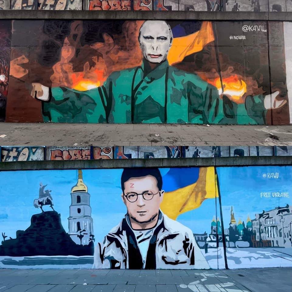 #Poland street art about #Ukraine

#StopWarInUkraine #StopPutin #StopPutinsLies #StopPutinsWar