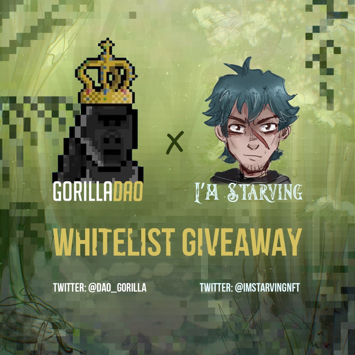 Are gorillas also hungry?

Our good friends @dao_gorilla have offered us 15 WL spots for their upcoming mint.

1️⃣ Follow @dao_gorilla and <a href="/ImStarvingNFT/">I'm Starving (🍜, 🍣)</a>
2️⃣ ❤️ and RT
3️⃣ Tag 3 hungry friends!

Winners will be announced in 24 hours!
(Remember to join their DC to receive WL)