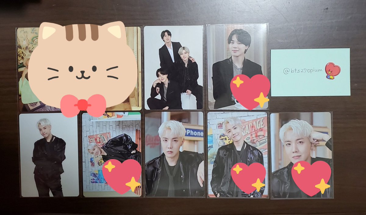 _lllittle's tweet photo. @bts27opium リプありがとうございます☺︎
他の方と決まってしまったものなどあるため⭕️をつけたものと💖をつけたものの4:4での交換は可能でしょうか？ https://t.co/HfSFoHIjb6