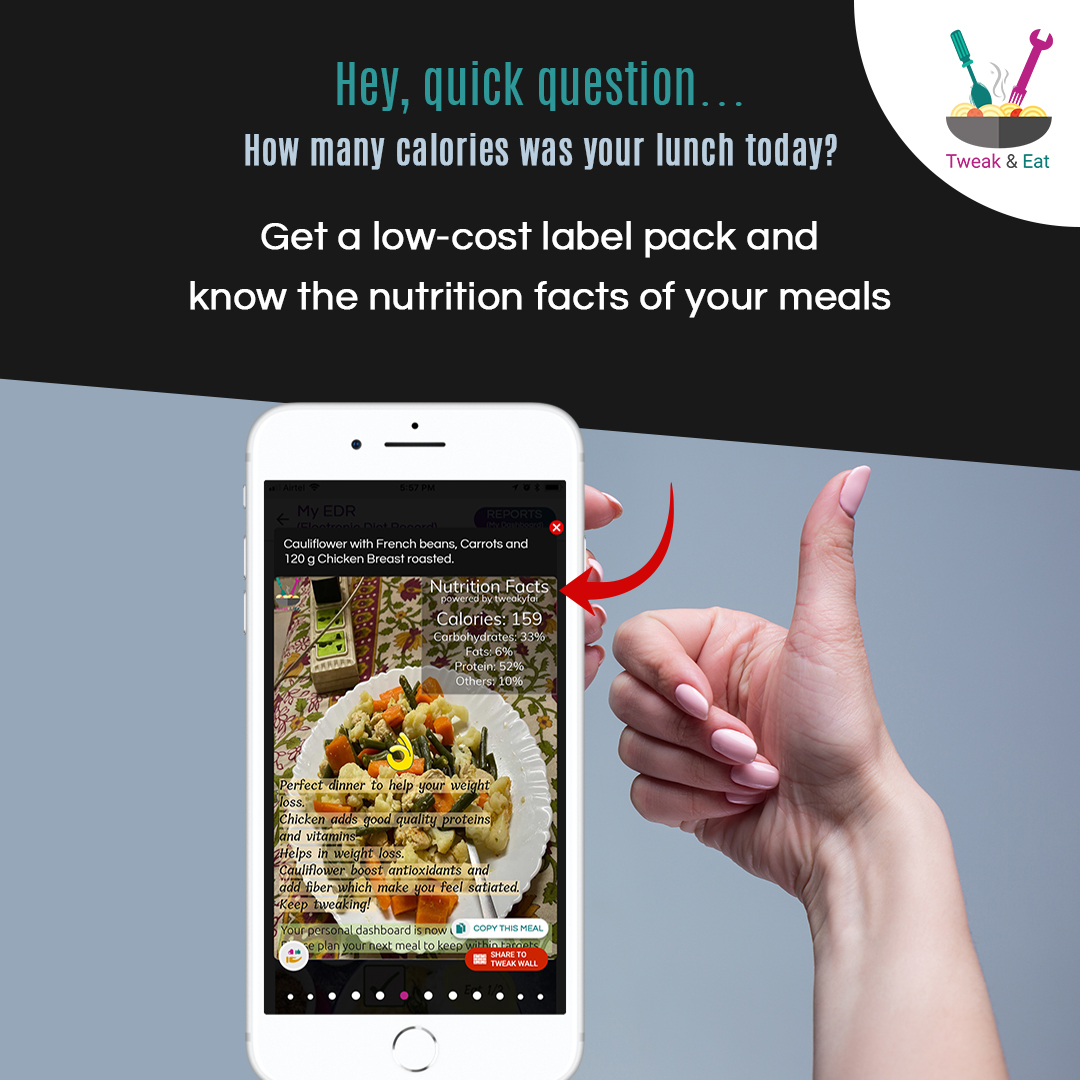 itspurpleteal's tweet photo. Wondering how many calories your food plate has?
Tweak your meal and get the ‘Nutrition Facts’ of your Food Plate.
Download Tweak and Eat and Choose from a pack of 15, 35, 60 Labels, and unlimited.
#nutritionist #onlinenutrition #bestfitnessapp #tweak2eathealthy #tweatandeat https://t.co/xc3bYgqi3v