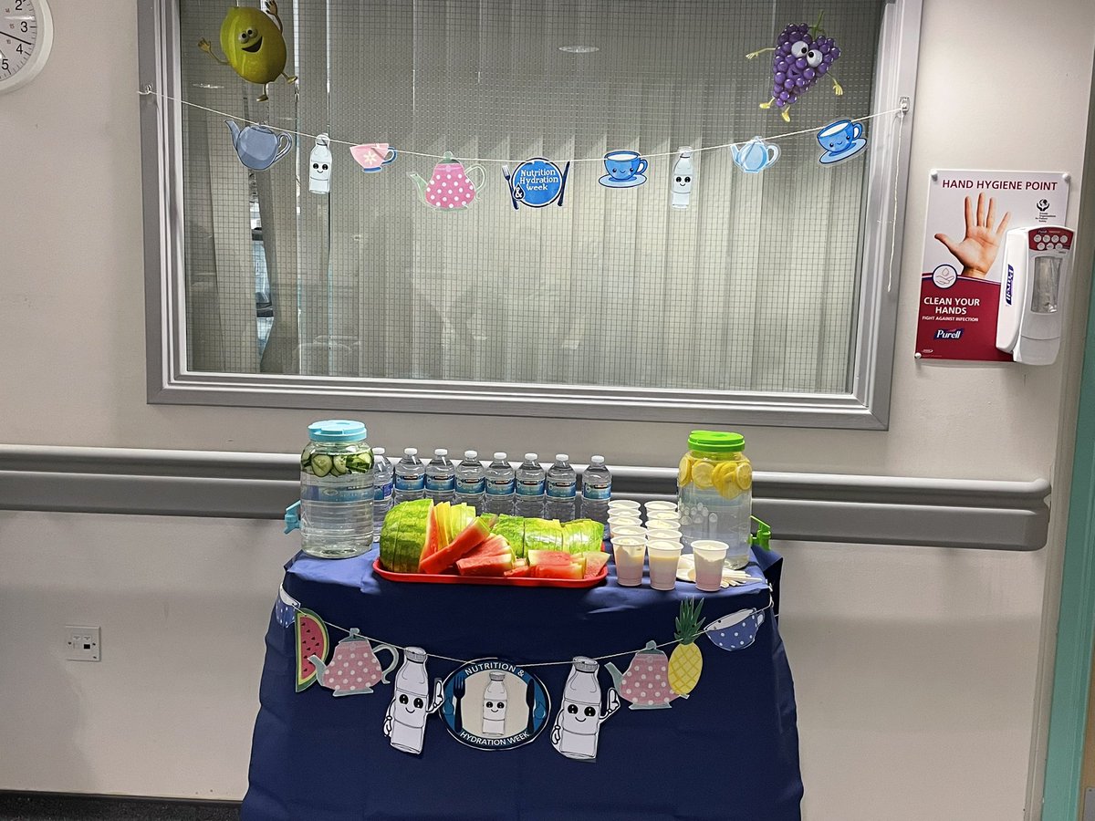 Ward 11 General Surgery MFT (@mft_ward11) on Twitter photo Hydration and Nutrition week, Our lovely sister Kerry and housekeeper Dawn starting off the week with lovely fresh watermelon and fruit infused water for our patients and staff.<a href="/CarolBartley9/">Carol Bartley</a> <a href="/dawnpike20/">Dawn Pike (RN)</a> <a href="/KellyShirma/">shirma kelly</a> <a href="/TeamGIMS_MRI/">Team GIMS</a> <a href="/MRIQualityTeam/">MRI Education, Quality and Patient Experience</a> <a href="/MFT_MRI/">Manchester Royal Infirmary</a> Hydration and Nutrition week, Our lovely sister Kerry and housekeeper Dawn starting off the week with lovely fresh watermelon and fruit infused water for our patients and staff.<a href="/CarolBartley9/">Carol Bartley</a> <a href="/dawnpike20/">Dawn Pike (RN)</a> <a href="/KellyShirma/">shirma kelly</a> <a href="/TeamGIMS_MRI/">Team GIMS</a> <a href="/MRIQualityTeam/">MRI Education, Quality and Patient Experience</a> <a href="/MFT_MRI/">Manchester Royal Infirmary</a>