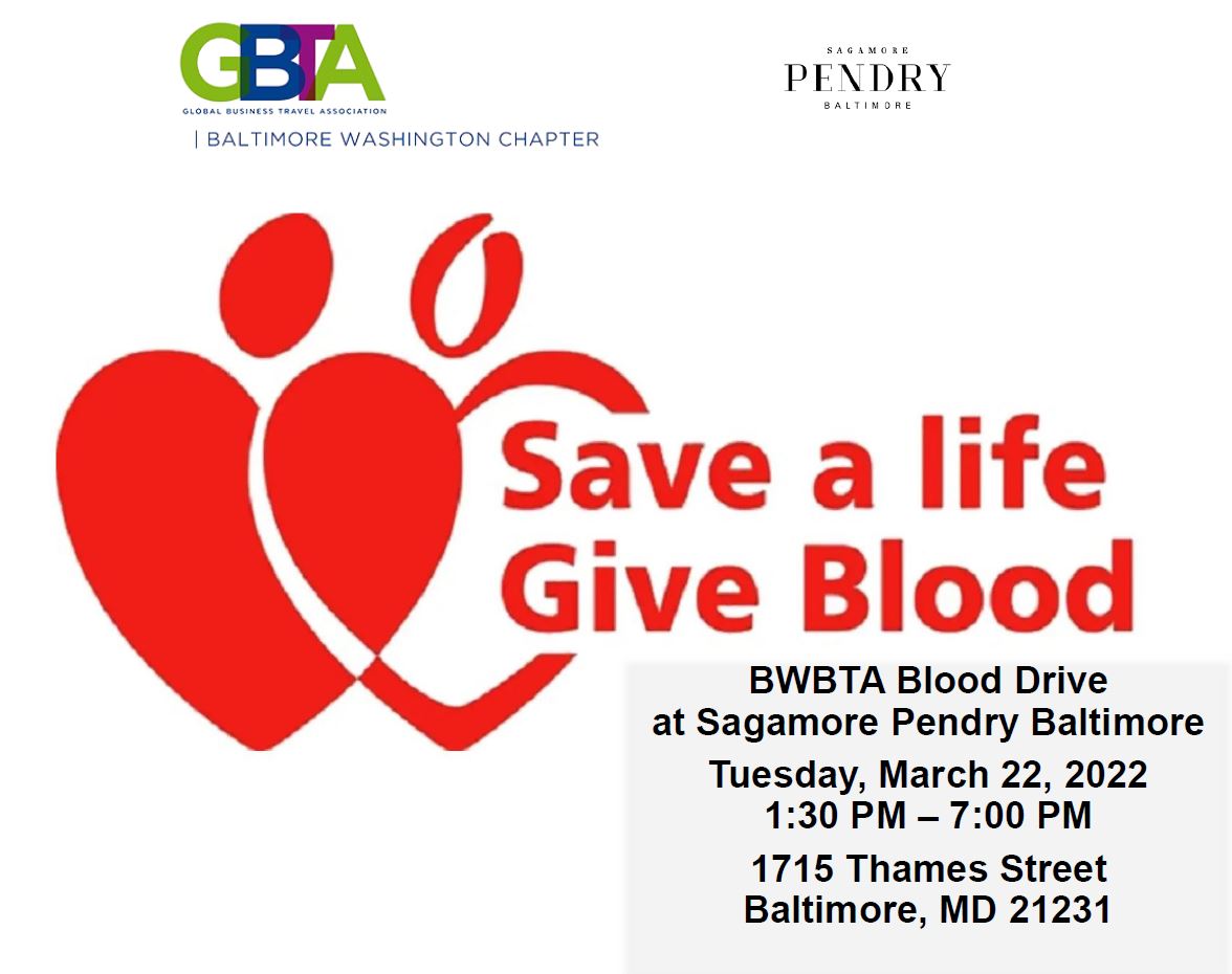 BWBTA's tweet photo. BWBTA Blood Drive at Sagamore Pendry Baltimore
Tuesday, March 22, 2022
1:30 PM – 7:00 PM
1715 Thames Street
Baltimore, MD 21231

To schedule your lifesaving donation visit https://t.co/aKfirAv3Cc and enter Sponsor Code: bwbta
Register here: https://t.co/o4sGYkJBNF 
#giveblood https://t.co/q50kd5L2Ne