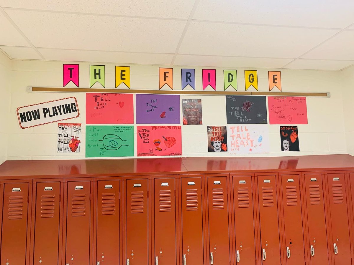 Mrs_Brozovic's tweet photo. My 8th graders have been rockstars recently! Look at these movie posters for “The Tell Tale Heart”! I couldn’t be more proud of them! I love watching them understand a story. ••
#eyms #EYKnightsLearn #EYedge #middleschool #middleschoolteacher #middleschoolela #live2teach https://t.co/cdRsGSqXQa