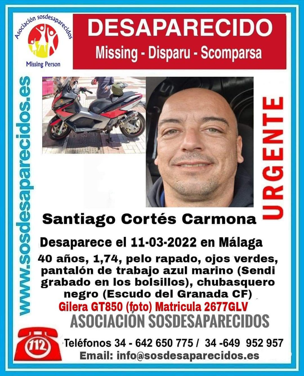 correoaxarquia's tweet photo. ❌❌❌ URGENTE - DIFUNDIR
⚠️⚠️⚠️ DESAPARECIDO EN MÁLAGA
🔄🔄🔄 COMPARTE Y AYUDA https://t.co/hZEczGEknk