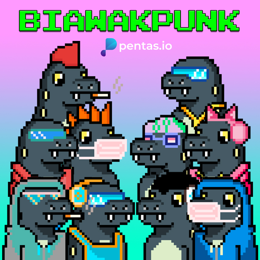 HahnAfs's tweet photo. BiawakPunk available at 10pm tonight on @pentas_io. Inspired from my fatty Varanus Albigularis Ionidesi (Black Throat Monitor). For all Lampis holders, you can buy BiawakPunk with 0.01BNB! https://t.co/kmH7p4s8IV
