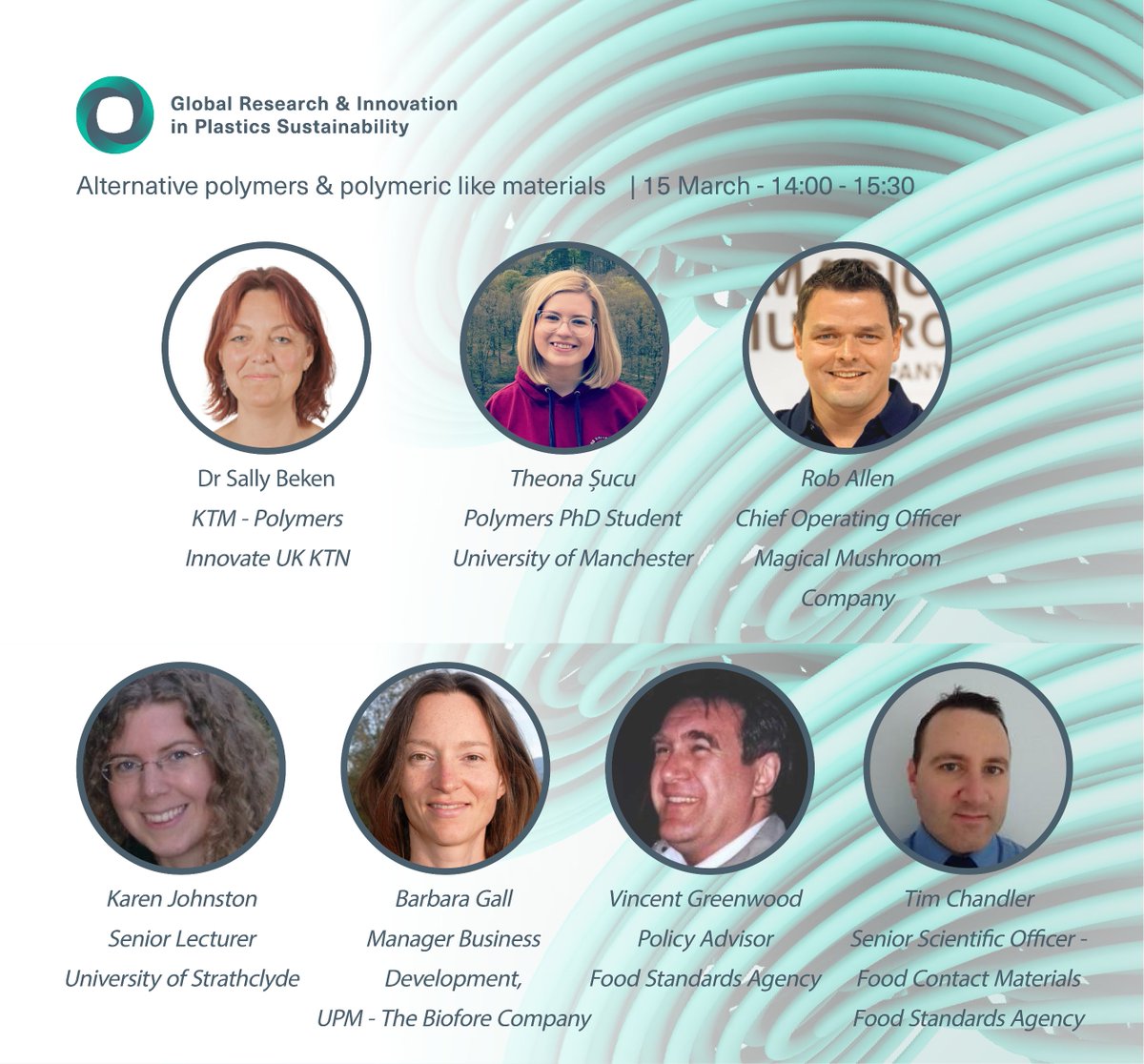 IUK_NetZero's tweet photo. Join us tomorrow at #GRIPS2022 for 'Alternative polymers &amp; polymeric like materials.' Featuring our panel of expert speakers from @KTNUK, @OfficialUoM, Magical Mushroom company, @UniStrathclyde, @UPMGlobal and @foodgov.

Register here: https://t.co/MNl7s4Zdxu

@UKCPNetwork https://t.co/44yuhOLYj8