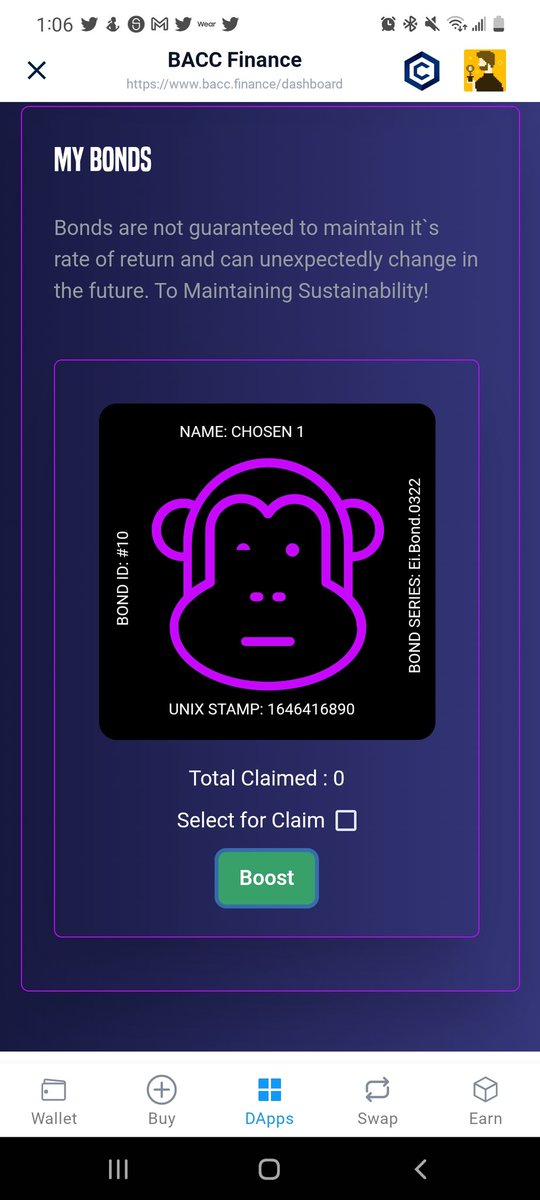 Brandon58379234's tweet photo. @RaritySniperNFT @BaccFinance 
-Bored Ape Cronos Club GEN 1 APE
(SOLD OUT)
-Bacc Croyote 10k mint
(1000 ish left)
-Lifetime rewards inbound
-Usdc payments for 10k bored token hodl.
- Bonds (nodes) in NFT form with unlimited boosting. Daily payments in BORED token. https://t.co/NwXNCLFsoC