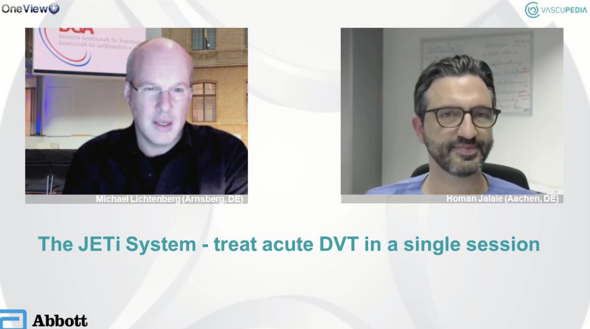 Vascupedia_com's tweet photo. Online now @ #Vascupedia
Vascupedia Venous VIEWS Episode 7 - Final Episode
The #JETI System – treat acute DVT in a single session
https://t.co/WPuLPJMEQc

@schroedermd @UkVenous @MakisAvgerinos @VenousForum @venousedge @_backtable @HadyLichaaMD 
#venousdisease #DVT #MeEd https://t.co/uT2kDVZdT0